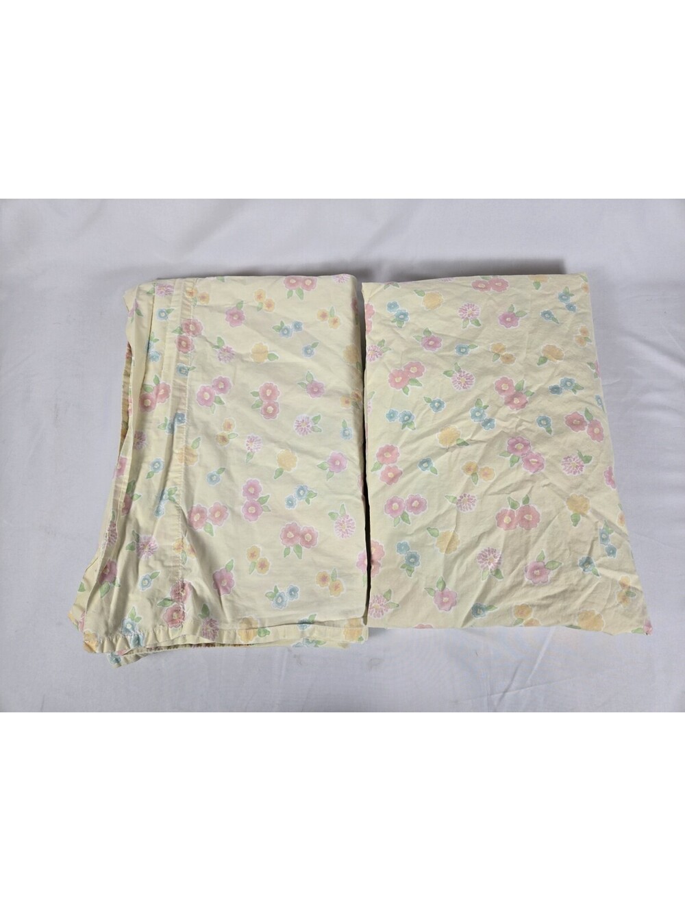 Pottery Barn Kids Yellow Flower Fitted & Flat Sheet Set Twin